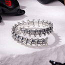 925 Sterling Silver Oxidized Silver Width 0.22-0.37cm Rings
