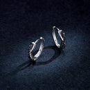 925 Sterling Silver Earrings 1.3*0.4cm with Pavé Setting CZ for Women
