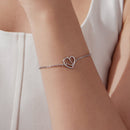 925 Sterling Silver Plated White Gold Bracelet 21cm for Women