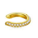 S925 Sterling Silver Pavé Set CZ Earrings - 1.1cm for Women