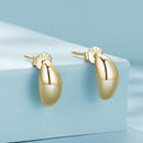 925 Sterling Silver Earrings, Size 10*5mm - Oxidized Silver for Women