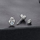 925 Sterling Silver Moissanite Earrings 0.5cm for Women