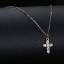 925 Sterling Silver Moissanite Pendant Necklace 40+5cm for Women