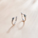 925 Sterling Silver Plated Platinum CZ Earrings for Women