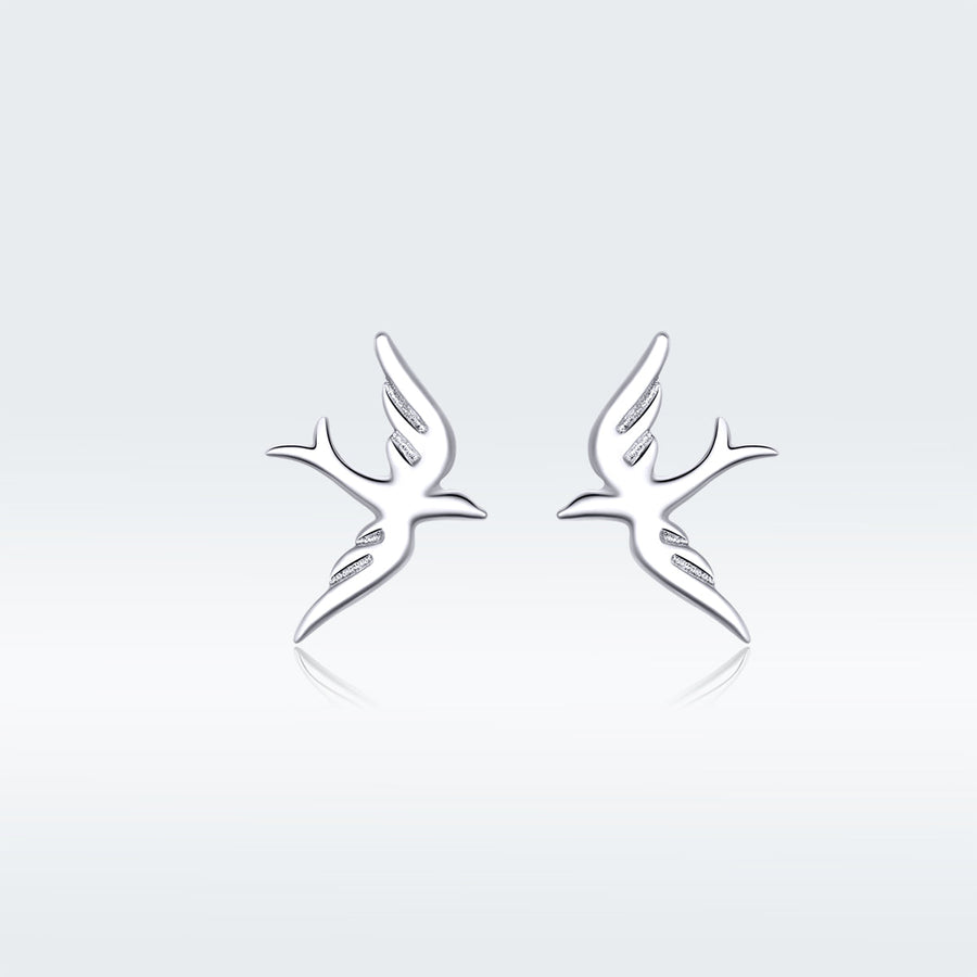 925 Sterling Silver Earrings 0.7*1.2cm for Women