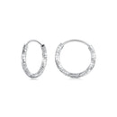 925 Sterling Silver Earrings for Women - White Gold Plated, 2.6*0.2 cm, Style L