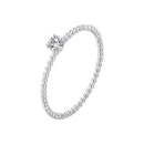 925 Sterling Silver 3mm Moissanite Ring for Women - Size 6