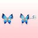 S925 Sterling Silver Enamel Oxidized Earrings for Women