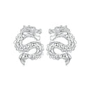 925 Sterling Silver Plated White Gold Earrings