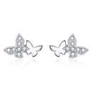 925 Sterling Silver Earrings with Pavé Setting CZ - 0.6*0.9cm