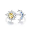 925 Sterling Silver Pavé CZ White Gold Plated Ring for Women