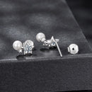 925 Sterling Silver 0.20 Carat Moissanite Earrings with Synthetic Pearl for Women