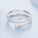 925 Sterling Silver Oxidized Silver Adjustable Rings