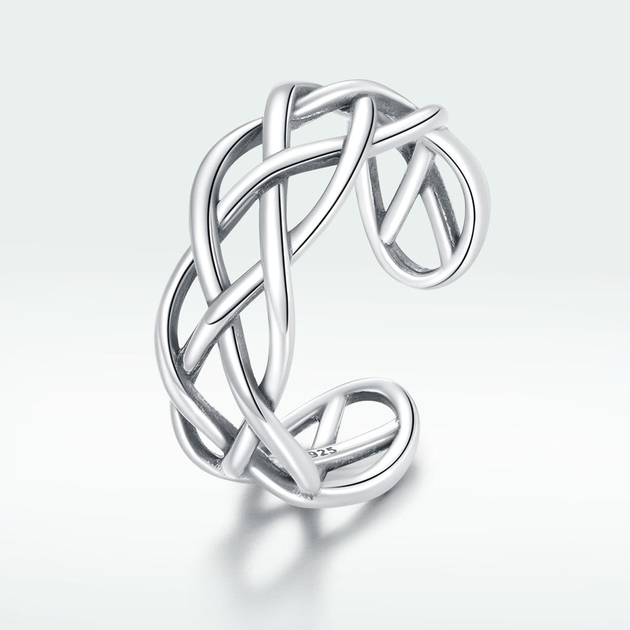 925 Sterling Silver Oxidized Ring 0.8cm for Women