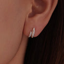 925 Sterling Silver Earrings with Pavé Setting CZ