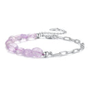 925 Sterling Silver & White Gold Plated Crystal Bracelet 16+5cm for Women