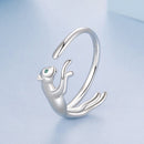 925 Sterling Silver Ring with Pavé Setting CZ in White Gold Plating