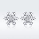 S925 Sterling Silver Earrings with CZ in Pavé Setting - 0.8*0.8cm for Women