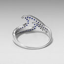 925 Sterling Silver Size 6.0 White Gold Plated CZ Ring for Women