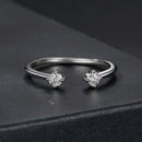 925 Sterling Silver Moissanite Ring Size E for Women