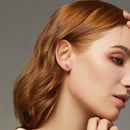 925 Sterling Silver Earrings 0.7*1.2cm for Women