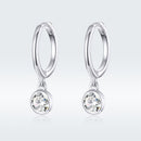 925 Sterling Silver Gold Plated Pavé Setting CZ Earrings for Women