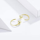 925 Sterling Silver Earrings with Plated Platinum, 1cm Diameter for Women