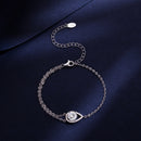 925 Sterling Silver Moissanite Bracelet with Pavé Setting 15+6cm for Women