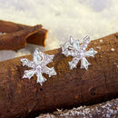 925 Sterling Silver Earrings with Plated White Gold and CZ