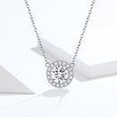 925 Sterling Silver Plated Platinum 49cm Pavé Setting CZ Necklace for Women