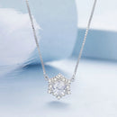 925 Sterling Silver Necklace with Pavé Setting CZ - Length 400+50mm - Women