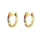 S925 Sterling Silver Earrings with CZ Pave Setting