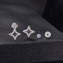 925 Sterling Silver Moissanite 0.1ct Earrings for Women