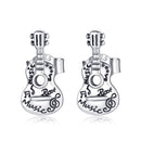 925 Sterling Silver & Oxidized Silver Earrings for Women - 1.3*0.6cm