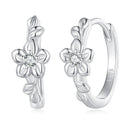 925 Sterling Silver Earrings with Zircon and Platinum Plating