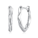 925 Sterling Silver Earrings with Oxidized Finish - 1.4x0.2cm for Women