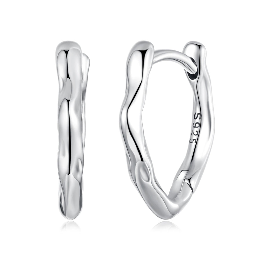 925 Sterling Silver Earrings with Oxidized Finish - 1.4x0.2cm for Women