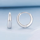 925 Sterling Silver 12*3mm Platinum Plated Earrings