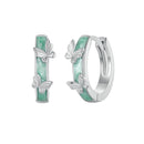 925 Sterling Silver Earrings with Enamel Process and Platinum Plating for Women