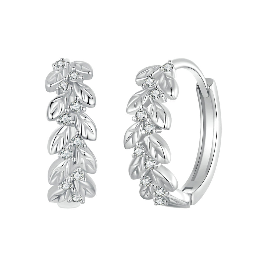 925 Sterling Silver Earrings with Pavé Setting CZ