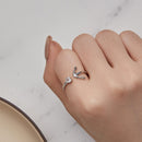 925 Sterling Silver Plated Platinum Ring with Pavé Setting for Men