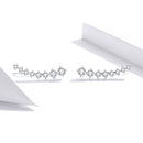 925 Sterling Silver Earrings with Pavé Setting CZ - 2.9*0.7cm