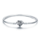 SCB 925 Sterling Silver Bracelet in Classic Style, Size 17.0 for Women