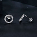 925 Sterling Silver 10mm Moissanite Earrings for Women