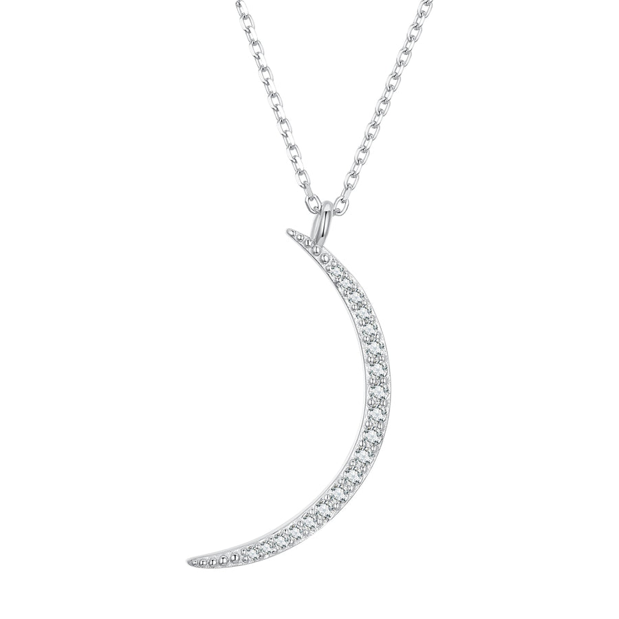 925 Sterling Silver Adjustable CZ Pendant Necklace for Women