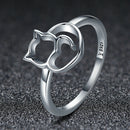 925 Sterling Silver Ring Size 5.0 with Platinum Plating for Women
