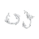 S925 Sterling Silver Rose Gold Plated Zircon Earrings