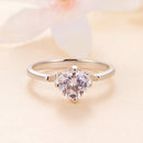 925 Sterling Silver 1.0 Carat Moissanite Ring in Size 8