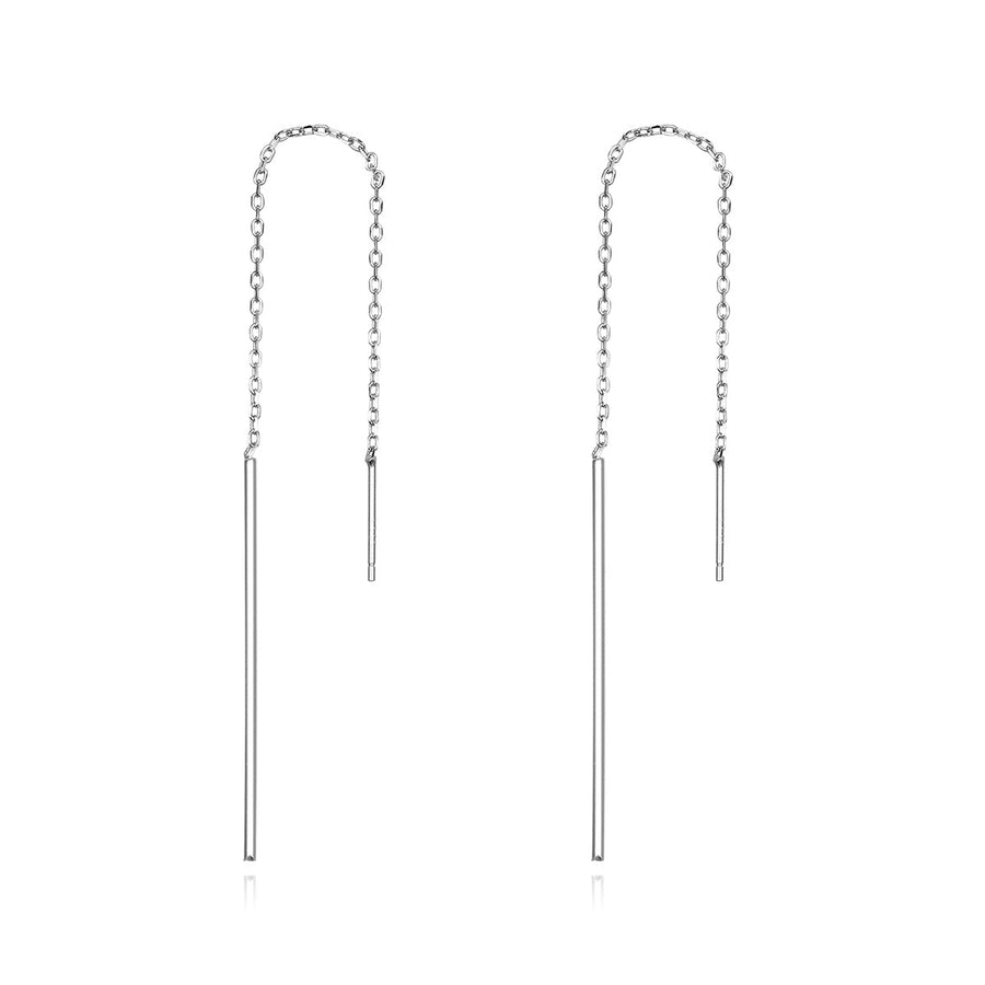 925 Sterling Silver Plated Platinum Earrings