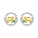 925 Sterling Silver Earrings with CZ in White Gold Plated for Women